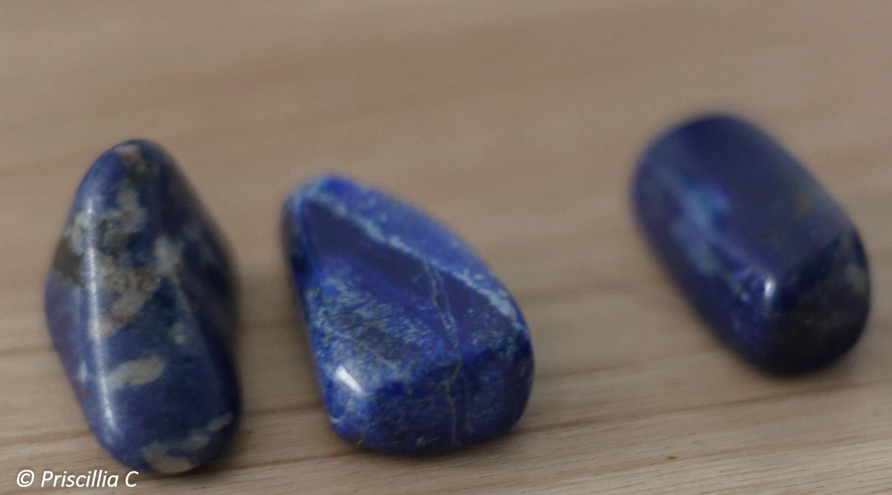 Set van 3 rolstenen Lapis-Lazuli en Sodaliet - 72g - Zeer goede staat – photo 3